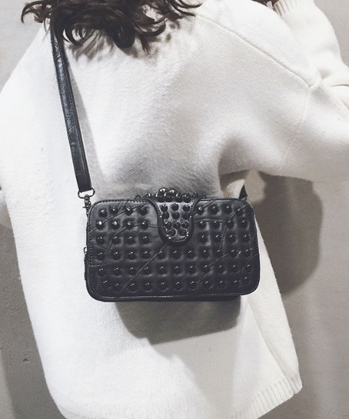 「DIAVEL」 ショルダーバッグ F ブラック レディース_画像2