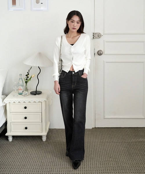 「UNE MANSION」 カーディガン FREE ブラック レディース_画像2