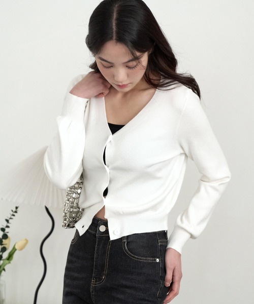 「UNE MANSION」 カーディガン FREE ブラック レディース_画像3