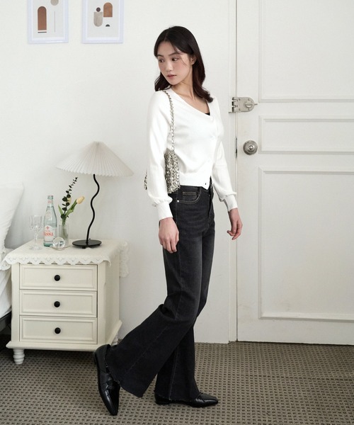 「UNE MANSION」 カーディガン FREE ブラック レディース_画像4