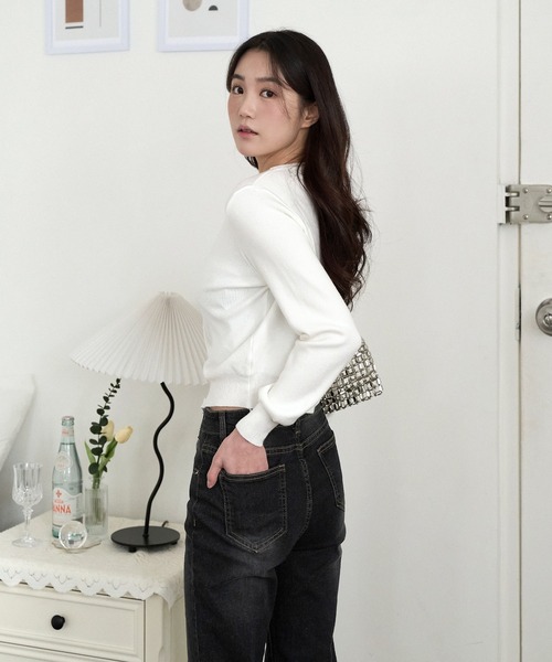 「UNE MANSION」 カーディガン FREE ブラック レディース_画像6