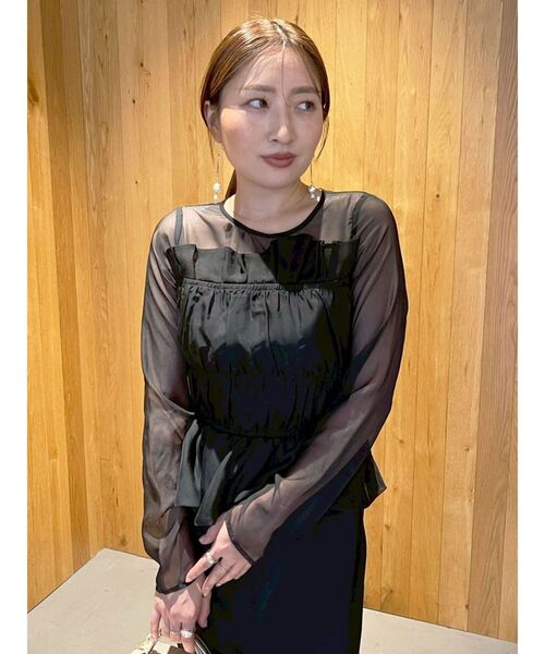 ドレス LADYシフォンペプラムドレス 結婚式 お呼ばれ_8