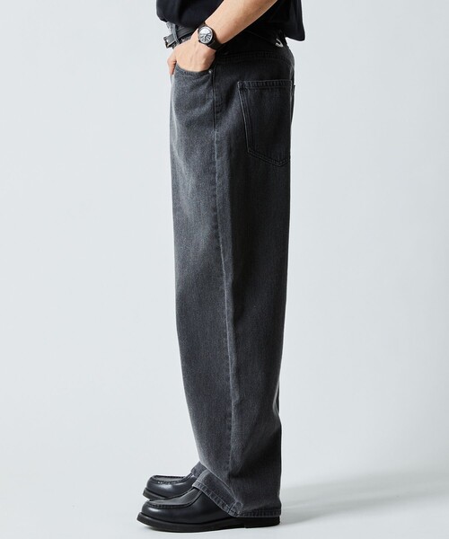 「FREAK'S STORE」 デニムパンツ MEDIUM ブラック メンズ_画像3