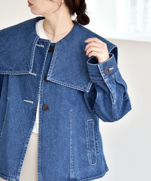 quaranciel デニムジャケット gジャン quaranciel:「洗濯機可能