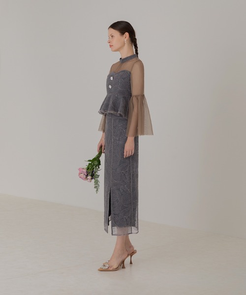 「Leja」 長袖ワンピース SMALL グリーン レディース_画像3