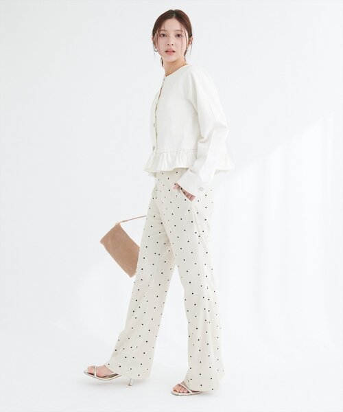 natural couture デニムジャケット gジャン ノーカラーペプラム natural couture デニムジャケット gジャン ノーカラーペプラム