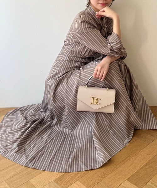 「DEICY」 長袖ワンピース 1 モカ レディース_画像4