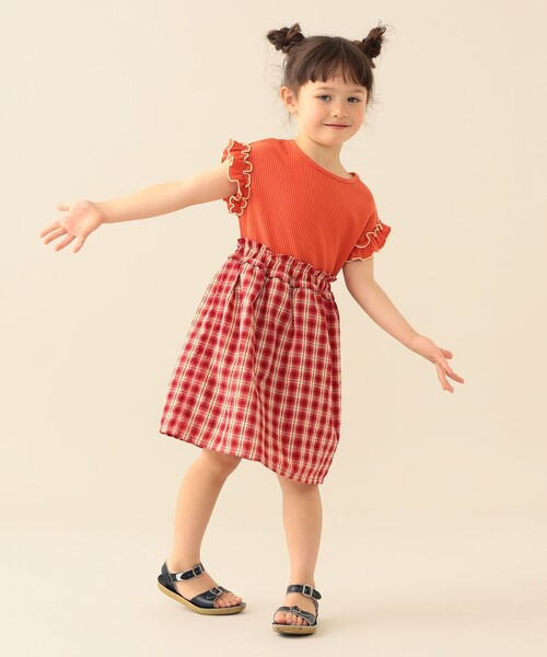 BEAMS mini（ビームス ミニ） ワンピース ワッフル 切り替え