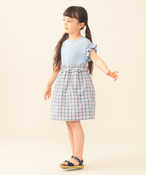 BEAMS mini（ビームス ミニ） ワンピース ワッフル 切り替え