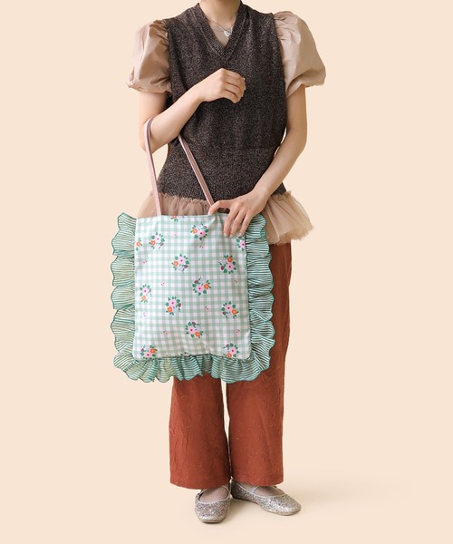 Casselini（キャセリーニ） トートバッグ 花柄プリントトート 