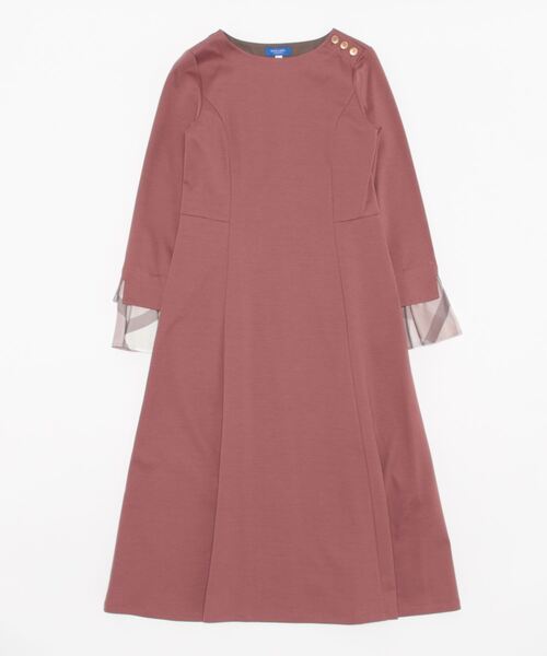 「BLUE LABEL CRESTBRIDGE」 長袖ワンピース 38 ブラック レディース_画像3