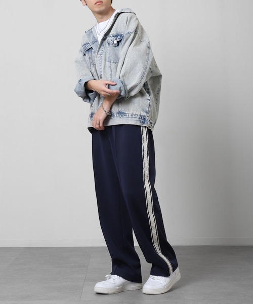 「CORISCO」 イージーパンツ LARGE チャコール メンズ_画像3