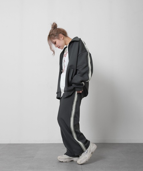 「CORISCO」 イージーパンツ LARGE チャコール メンズ_画像8