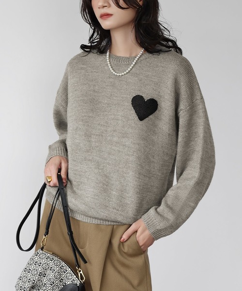 「ELFRANK」 長袖ニット FREE グレー レディース_画像8