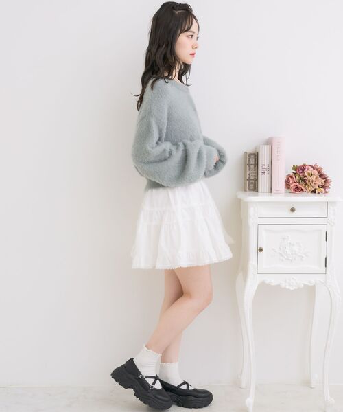 「ems excite」 カーディガン FREE ダークグレー レディース_画像6