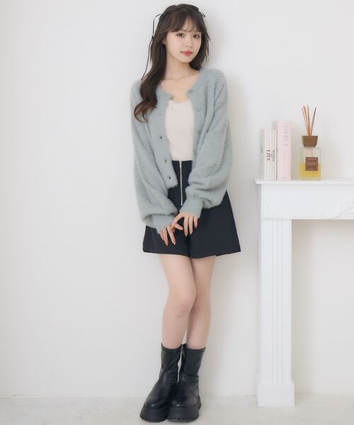 「ems excite」 カーディガン FREE ダークグレー レディース_画像9
