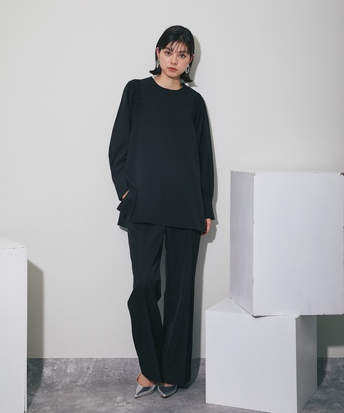 「SMILE ORCHID」 長袖ブラウス M オフホワイト レディース_画像4