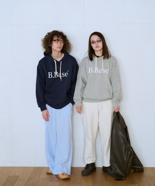 「BROKEN BASE」 プルオーバーパーカー MEDIUM ネイビー メンズ_画像4