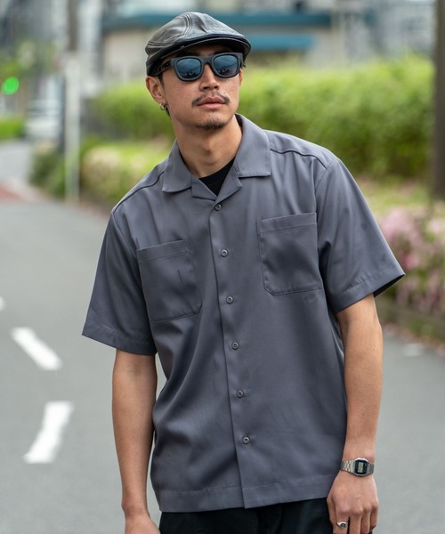 「FCTY.」 半袖シャツ LARGE グレー メンズ_画像10