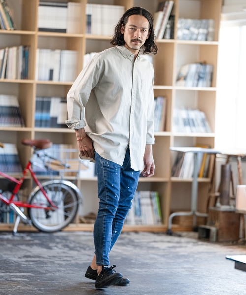 「CAMBIO」 スキニーデニムパンツ S インディゴブルー メンズの画像