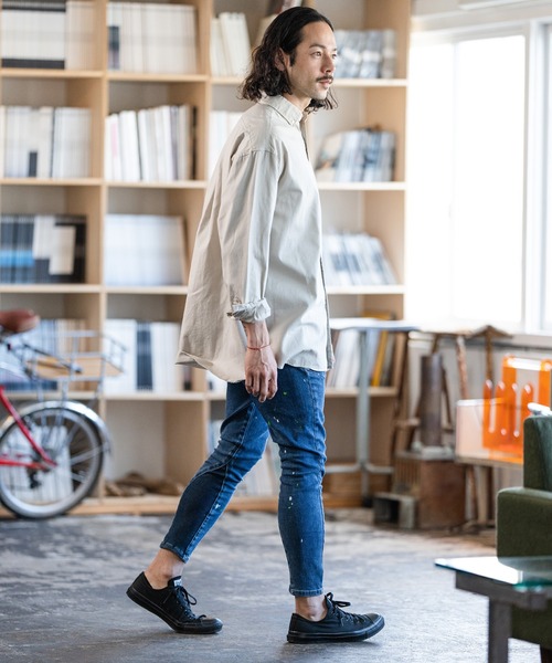 「CAMBIO」 スキニーデニムパンツ S インディゴブルー メンズの画像