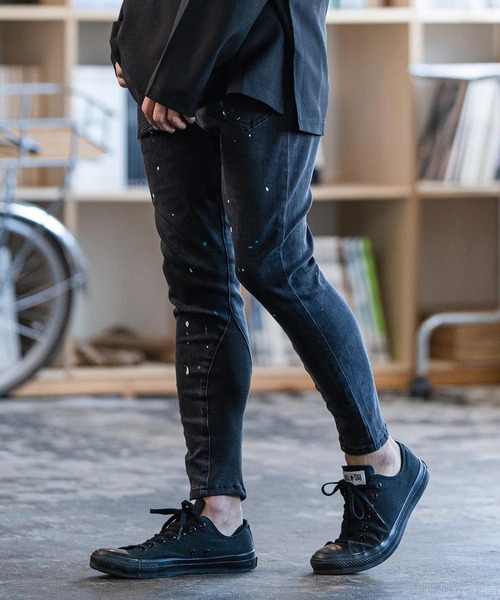 「CAMBIO」 スキニーデニムパンツ S インディゴブルー メンズの画像
