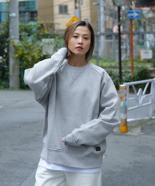 「RVCA」 スウェットカットソー MEDIUM グレー メンズ_画像5