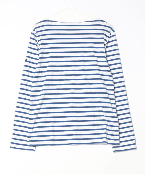 「SAINT JAMES」 ボーダー柄長袖Tシャツ M ブルー メンズ_画像2
