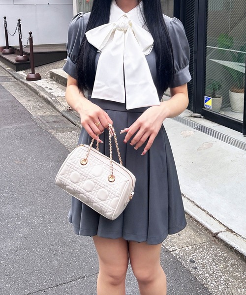 INGNI（イング） ワンピース 半袖 シャツドッキングプリーツミニ