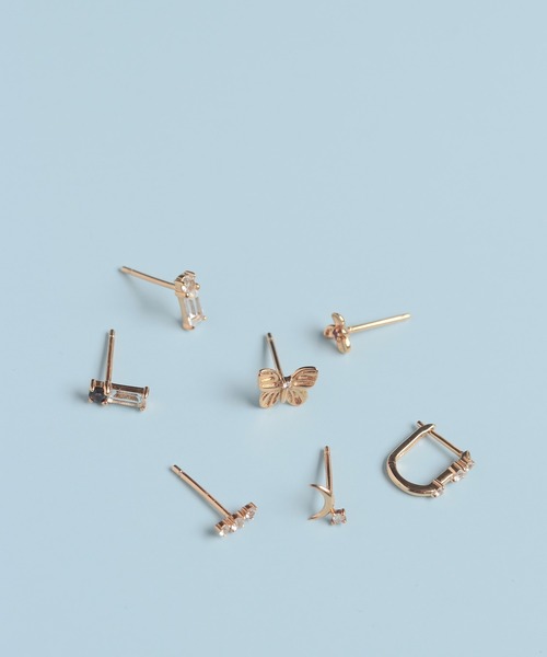 ピアス 「WEB限定」K18vermeil ミニブルーム 天然石ピアス レディースの画像