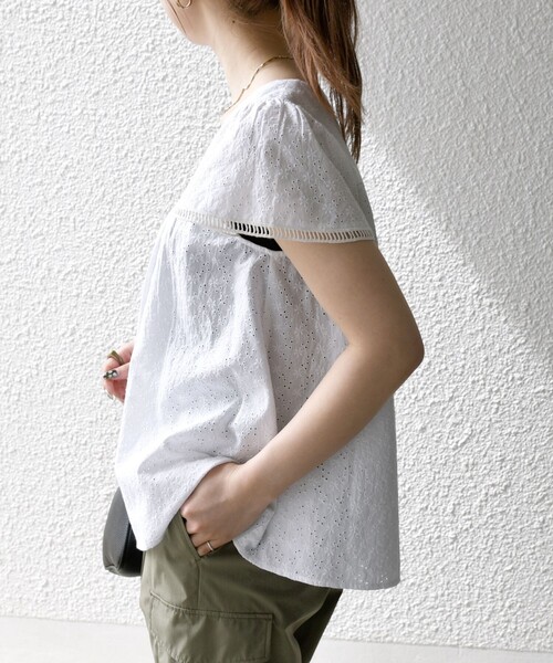 「SHIPS any」 半袖シャツ ONE SIZE ブルー レディース_画像5