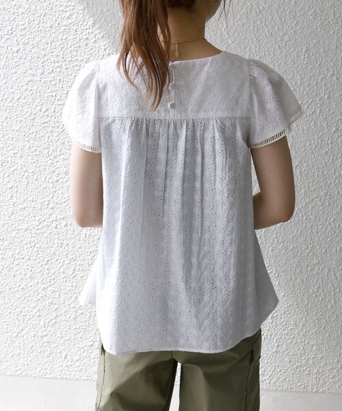 「SHIPS any」 半袖シャツ ONE SIZE ブルー レディース_画像7