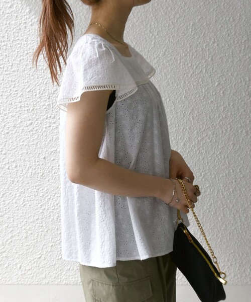 「SHIPS any」 半袖シャツ ONE SIZE ブルー レディース_画像8