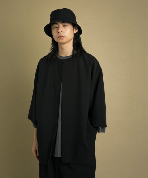 「SENSE OF PLACE by URBAN RESEARCH」 半袖シャツ MEDIUM ブラック メンズ_画像3