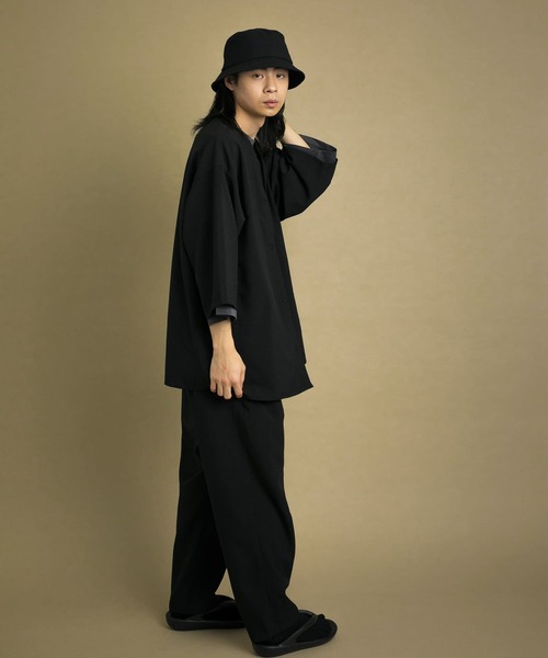 「SENSE OF PLACE by URBAN RESEARCH」 半袖シャツ MEDIUM ブラック メンズ_画像4