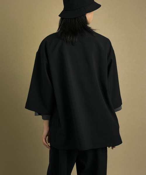 「SENSE OF PLACE by URBAN RESEARCH」 半袖シャツ MEDIUM ブラック メンズ_画像5