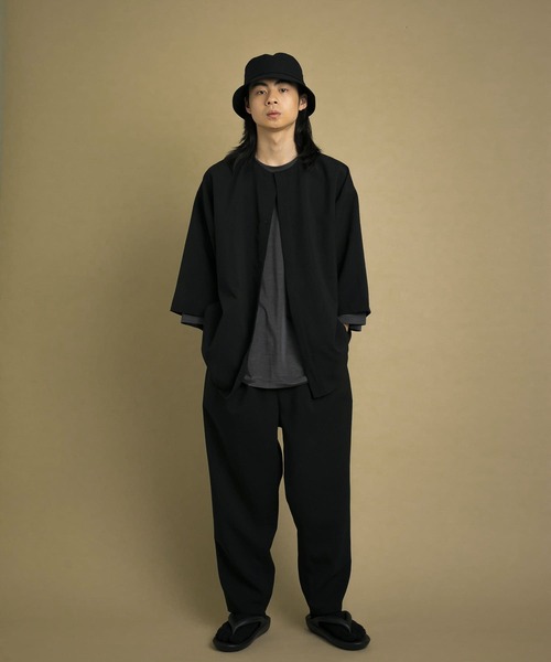 「SENSE OF PLACE by URBAN RESEARCH」 半袖シャツ MEDIUM ブラック メンズ_画像6