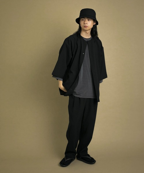 「SENSE OF PLACE by URBAN RESEARCH」 半袖シャツ MEDIUM ブラック メンズ_画像7