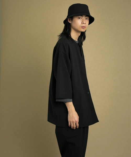 「SENSE OF PLACE by URBAN RESEARCH」 半袖シャツ MEDIUM ブラック メンズ_画像9