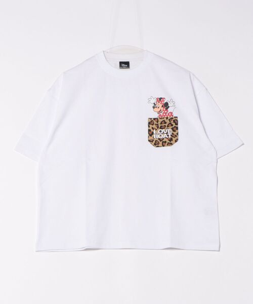 「LOVE BOAT」 半袖Tシャツ「Disneyコラボ」 M ホワイト レディース_画像3