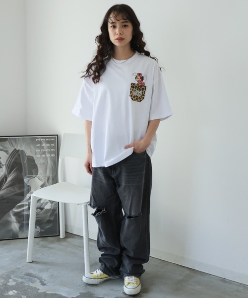 「LOVE BOAT」 半袖Tシャツ「Disneyコラボ」 M ホワイト レディース_画像5