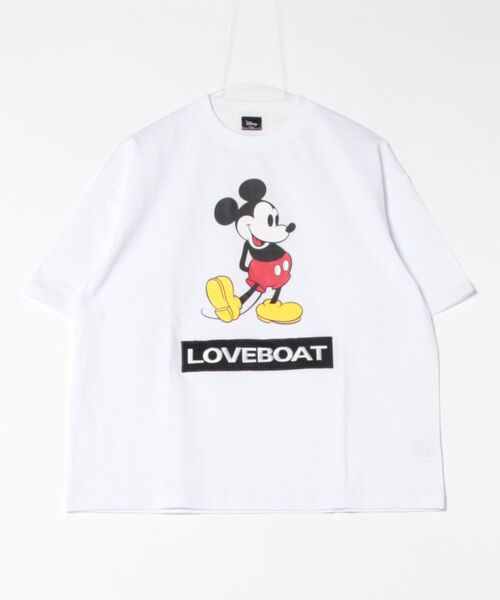 「LOVE BOAT」 半袖Tシャツ「Disneyコラボ」 M ホワイト レディース_画像8