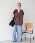 ワイドパンツ ジーンズ デニム デニムパンツ ...の詳細画像1