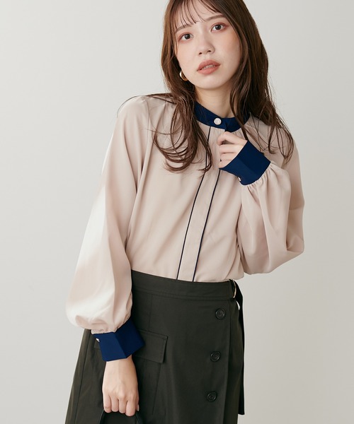 「natural couture」 長袖ブラウス FREE ベージュ レディース_画像5