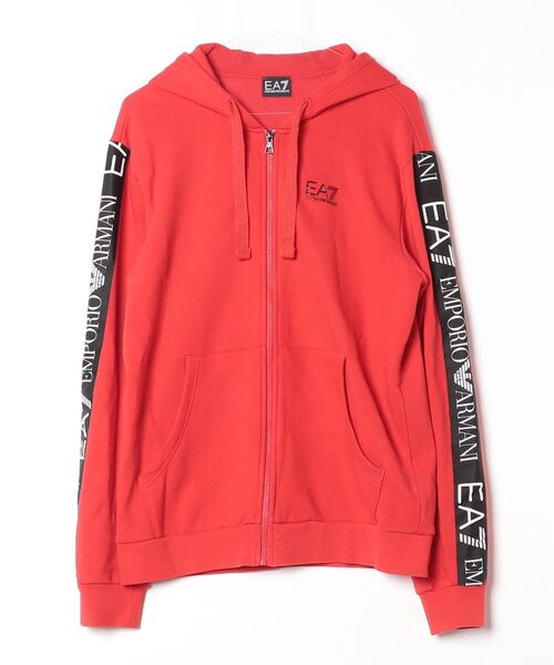 EA7 「EMPORIO ARMANI EA7」 ジップアップパーカー LARGE レッド 