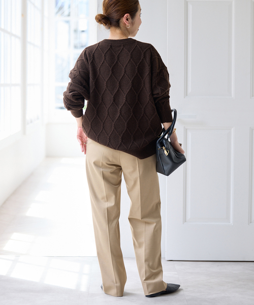 スラックス パンツ 2WAYストレッチスリムストレートパンツ レディース | Spick＆Span | 16