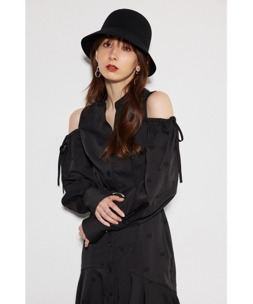 「rienda」 長袖ワンピース SMALL グレー レディース_画像4