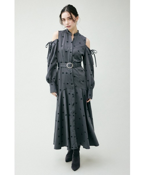 「rienda」 長袖ワンピース SMALL グレー レディース_画像7