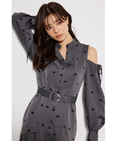 「rienda」 長袖ワンピース SMALL グレー レディース_画像9