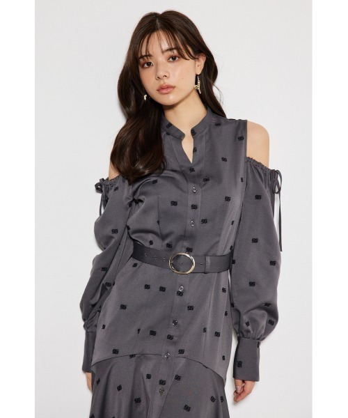 「rienda」 長袖ワンピース SMALL グレー レディース_画像10